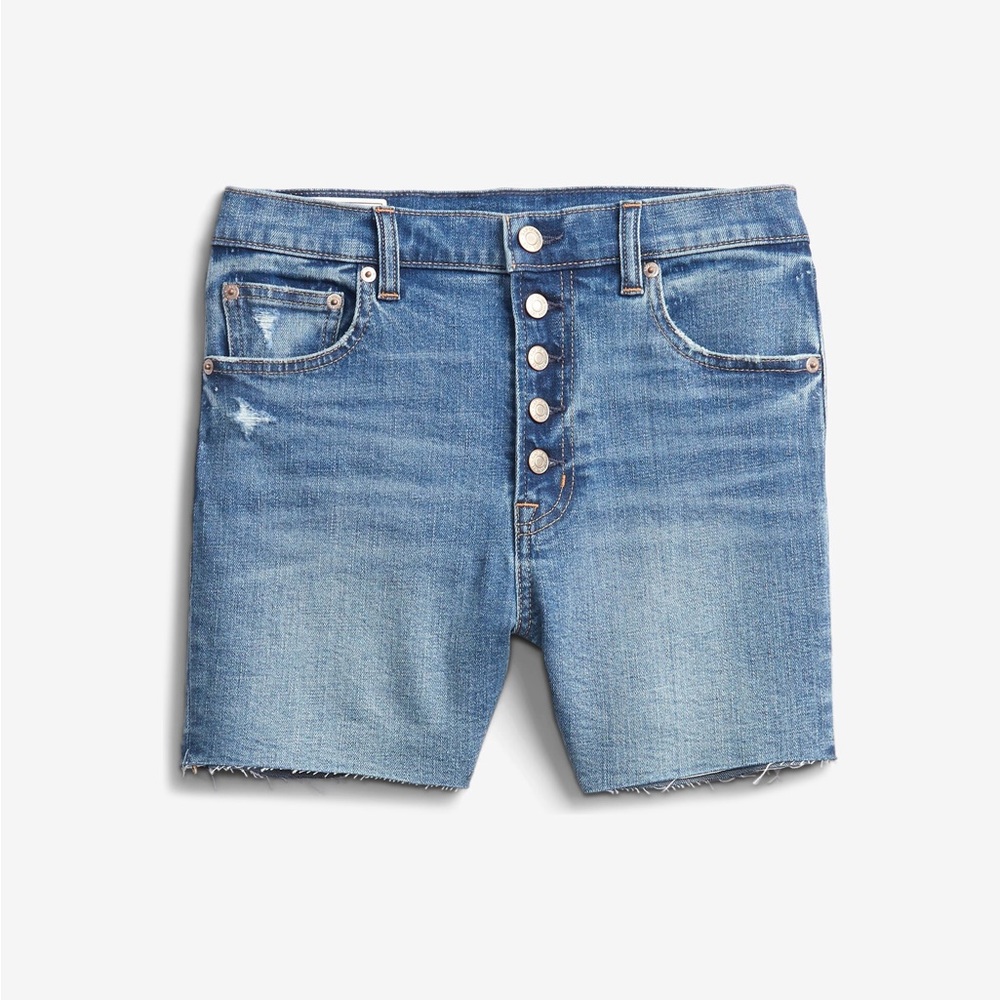 GAP - 4" High Rise Button-Fly Denim Shorts Size 29/8